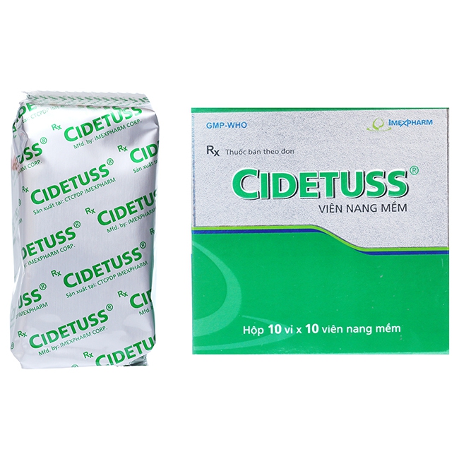 Cidetuss hộp 100 viên nang Imexpharm