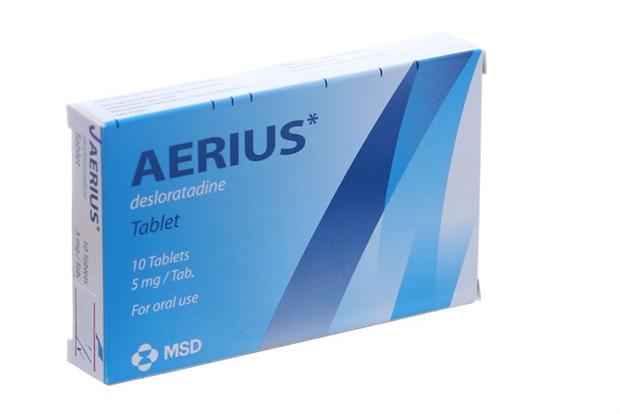 Aerius Desloratadine 5mg hộp 10 viên nén Organon
