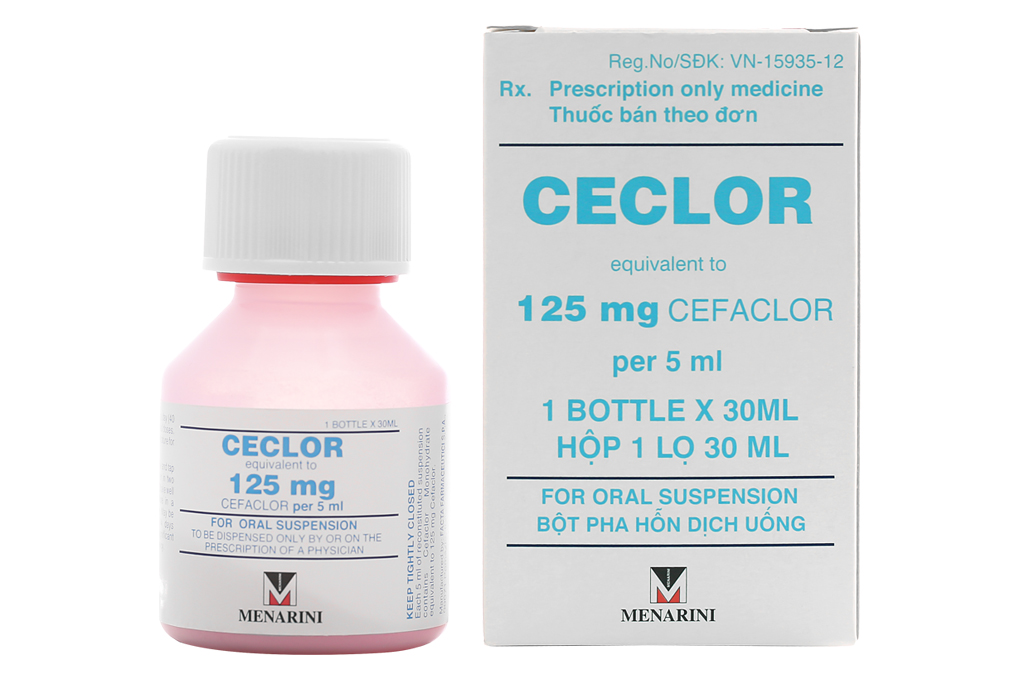 Ceclor Cefaclor 125mg/5ml lọ 30ml Menarini