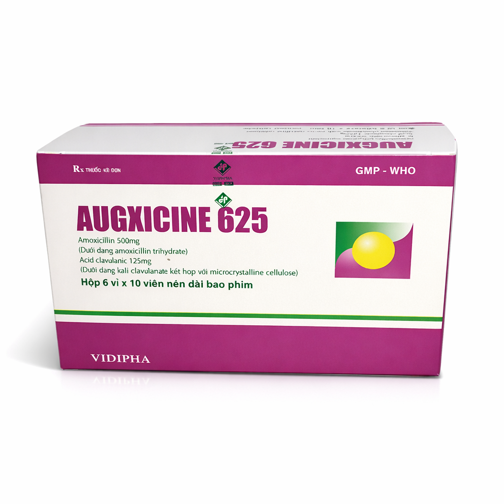 Augxicine 625mg hộp 6 vỉ x 10 viên nén Vidipha