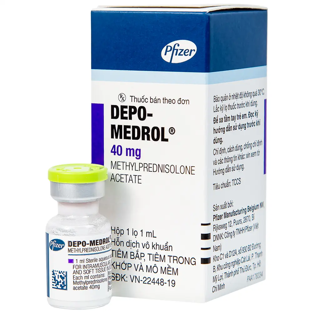 Depo Medrol Methylprednisolone 40mg hỗn dịch tiêm Pfizer