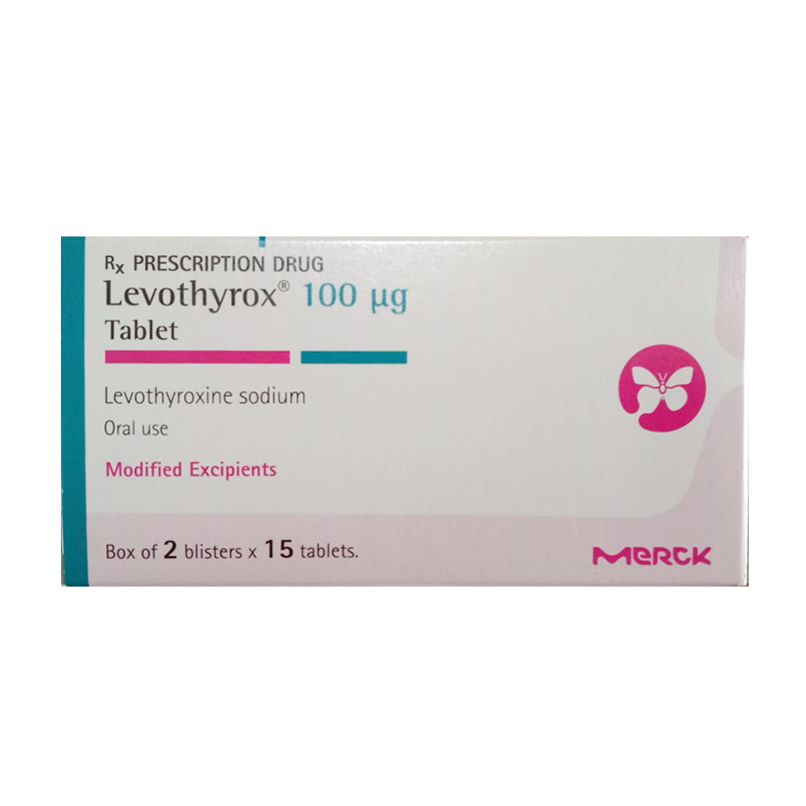 Levothyrox 100mcg Levothyroxine hộp 2 vỉ x 15 viên nén Merck