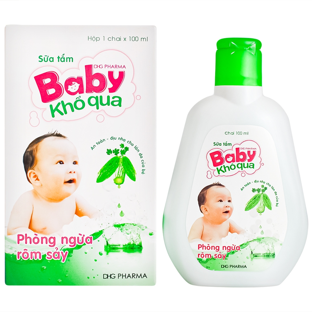 Sữa tắm Baby khổ qua ngừa rôm sảy lọ 100ml DHG Hậu Giang