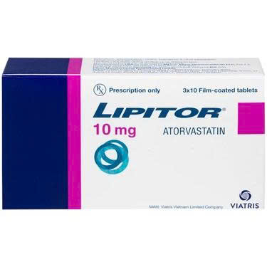 Lipitor Atorvastatin 10mg hộp 3 vỉ x 10 viên nén bao phim Pfizer