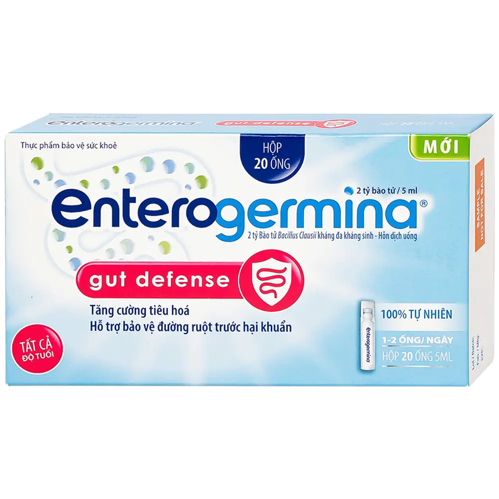 Enterogermina gut defense 2 tỷ bào tử/5ml hộp 20 ống x 5ml Sanofi
